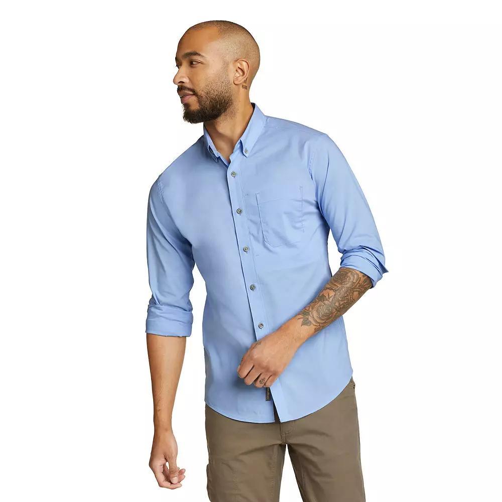 Big & Tall Eddie Bauer Long Sleeve Voyager Flex Shirt, Men's, Size: Large Tall, French Blue Product Image