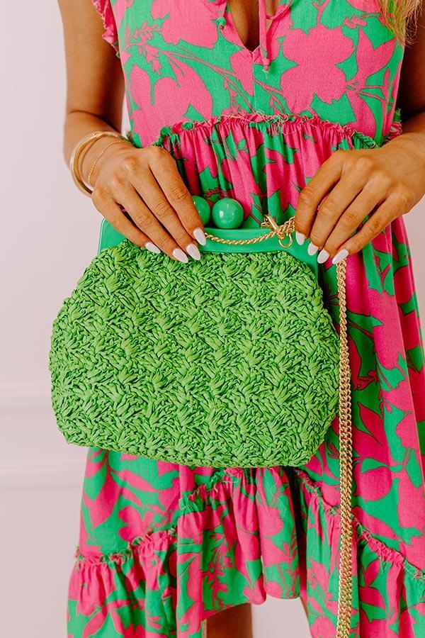 Naomi Woven Crossbody In Kelly Green Product Image
