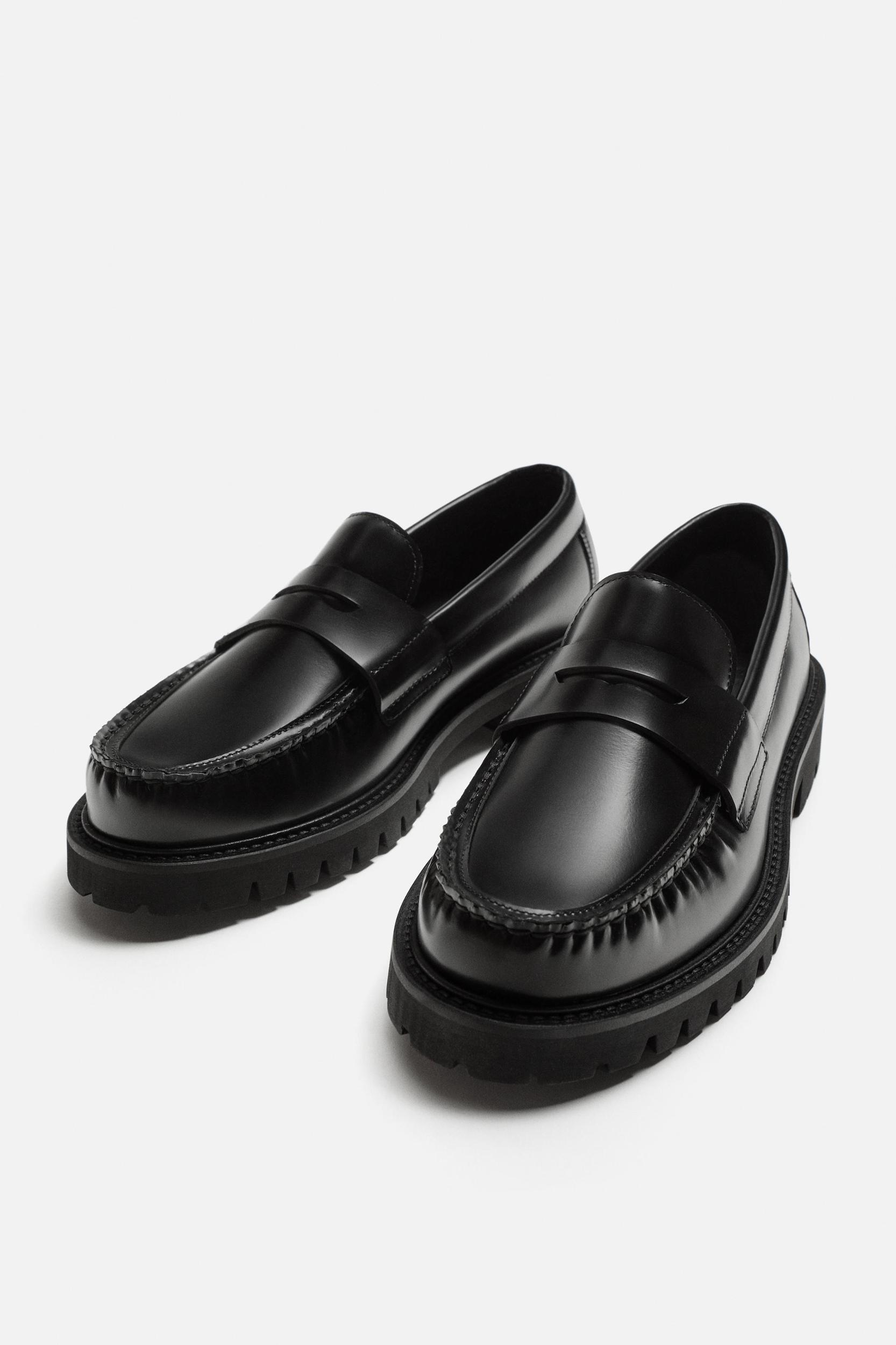 LEATHER PENNY LOAFERS Product Image