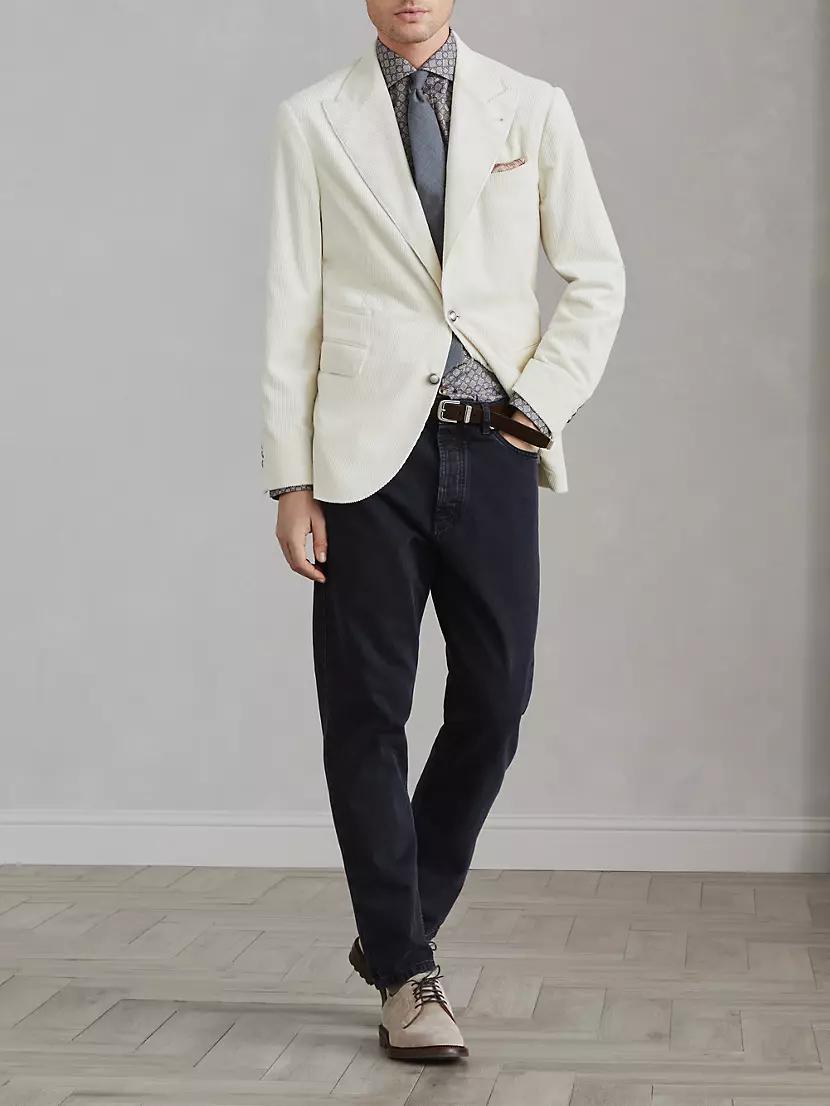 Two Tone Geometric Print Slim Fit Shirt Product Image