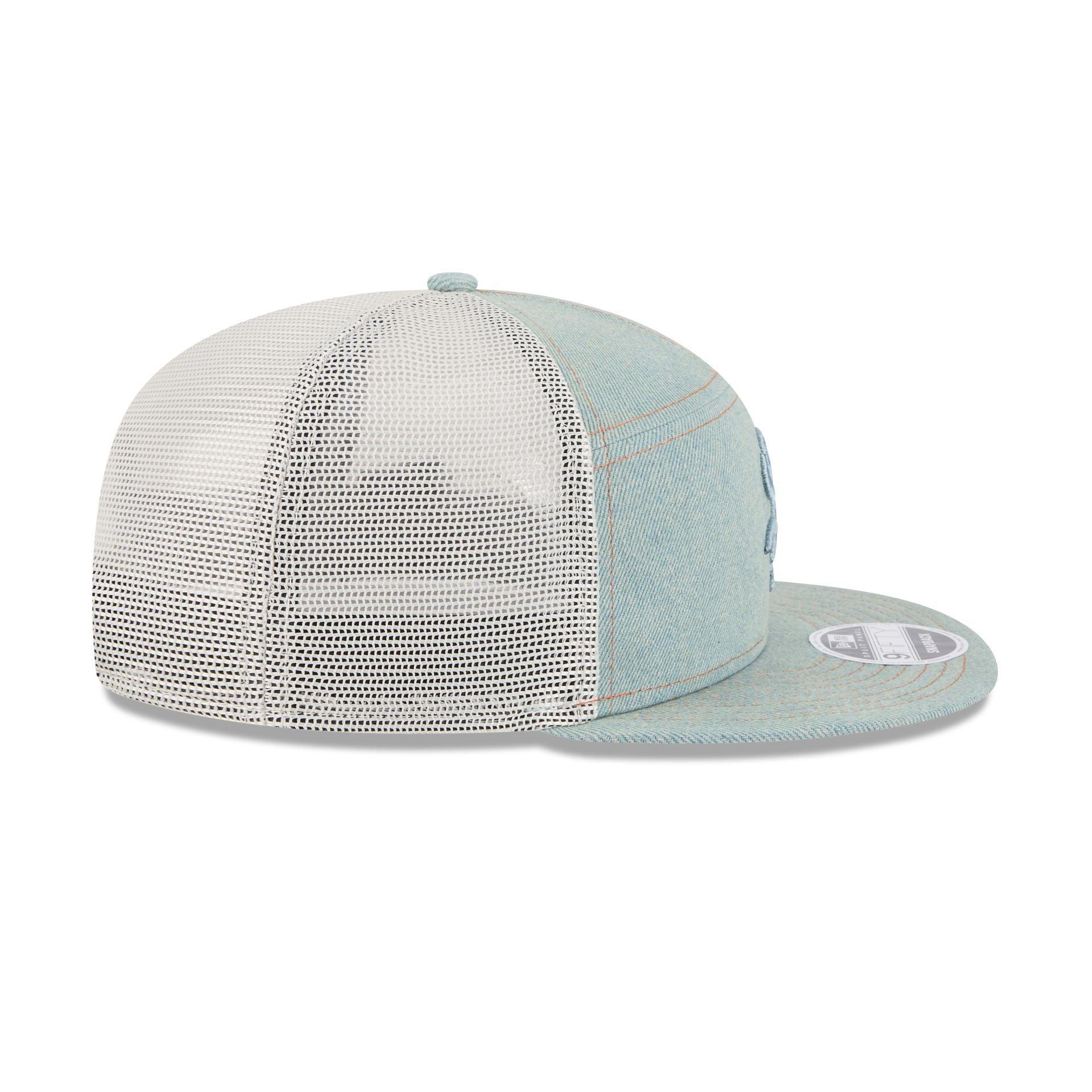 Chicago Cubs Denim Split Panel 9FIFTY Trucker Hat Male Product Image