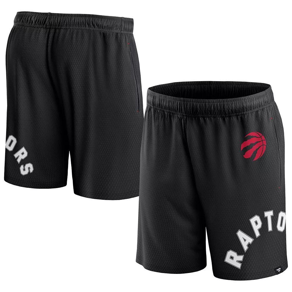 Men's Fanatics Branded Black Toronto Raptors Free Throw Mesh Shorts, Size: Large, Rpt Black Product Image