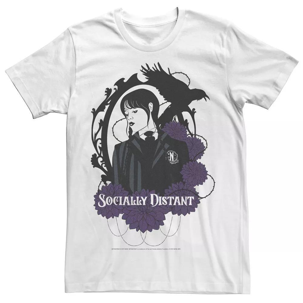 Big & Tall Wednesday Socially Distant Tee, Men's, Size: XXL Tall, White Product Image