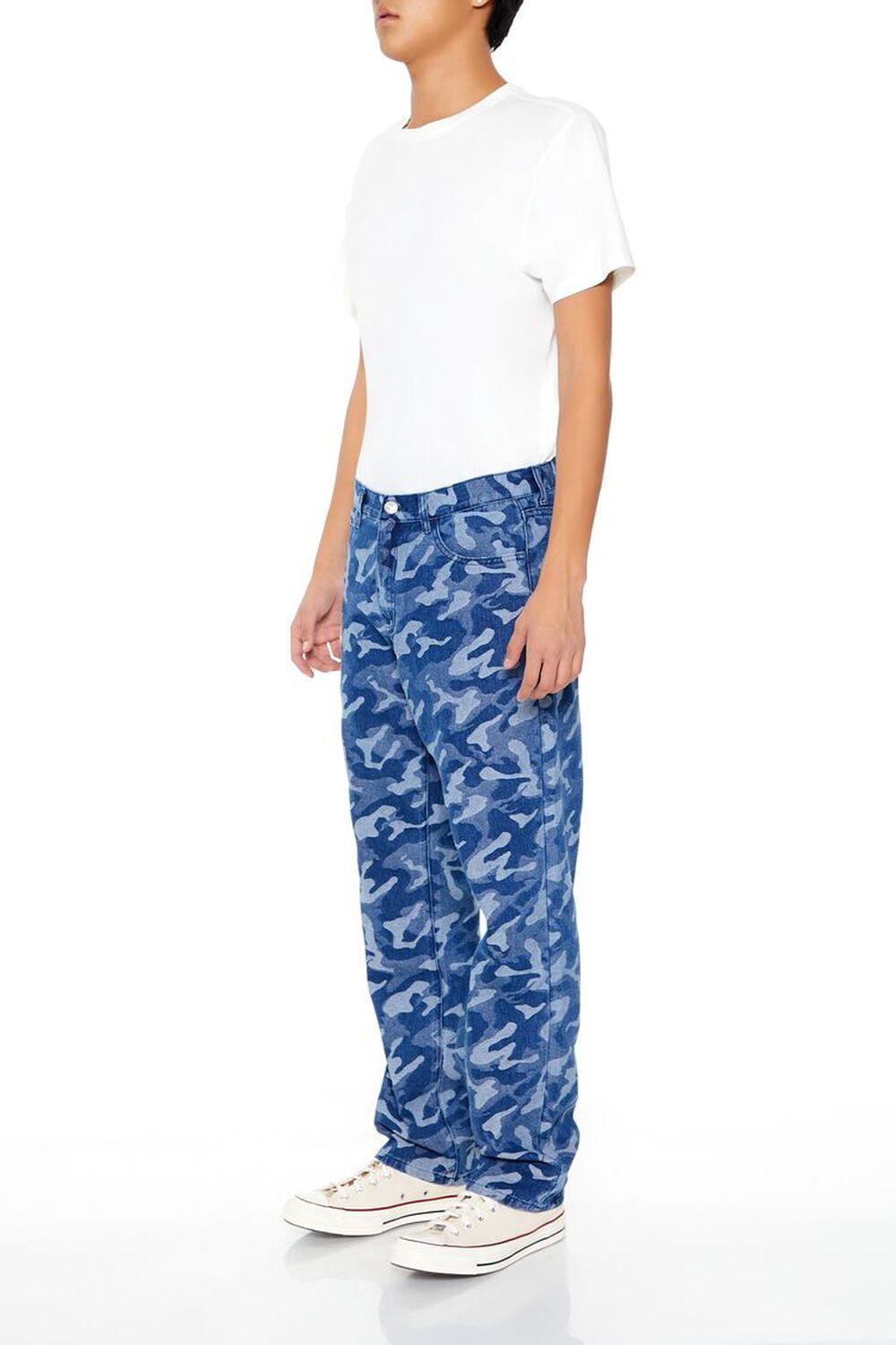 Camo Mid-Rise Straight Jeans | Forever 21 Product Image