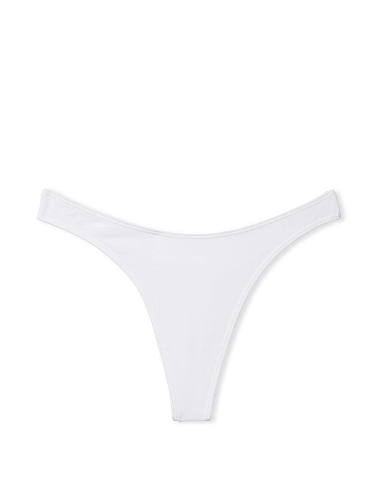 Stretch Cotton High-Leg Scoop Thong Panty Product Image