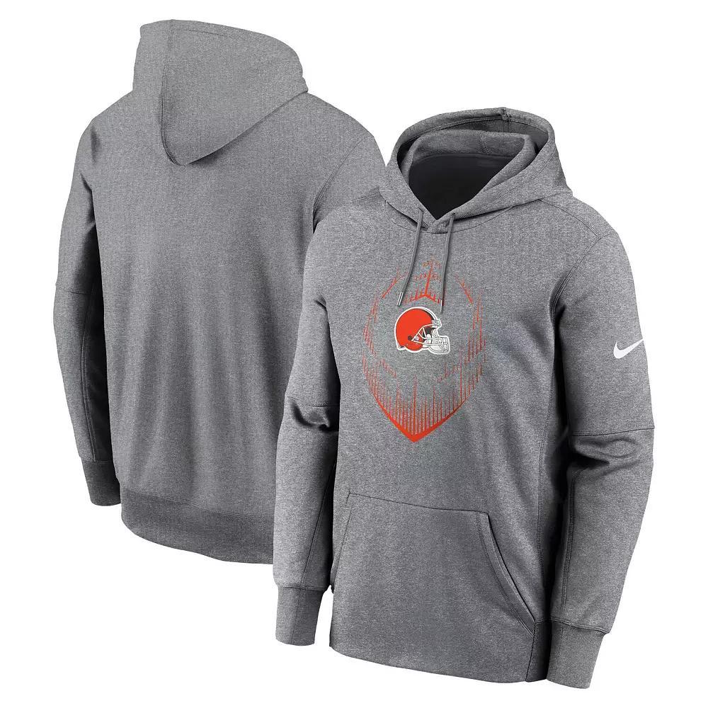Men's Nike Heather Gray Detroit Lions Icon Performance Pullover Hoodie, Size: 3XL, Grey Product Image