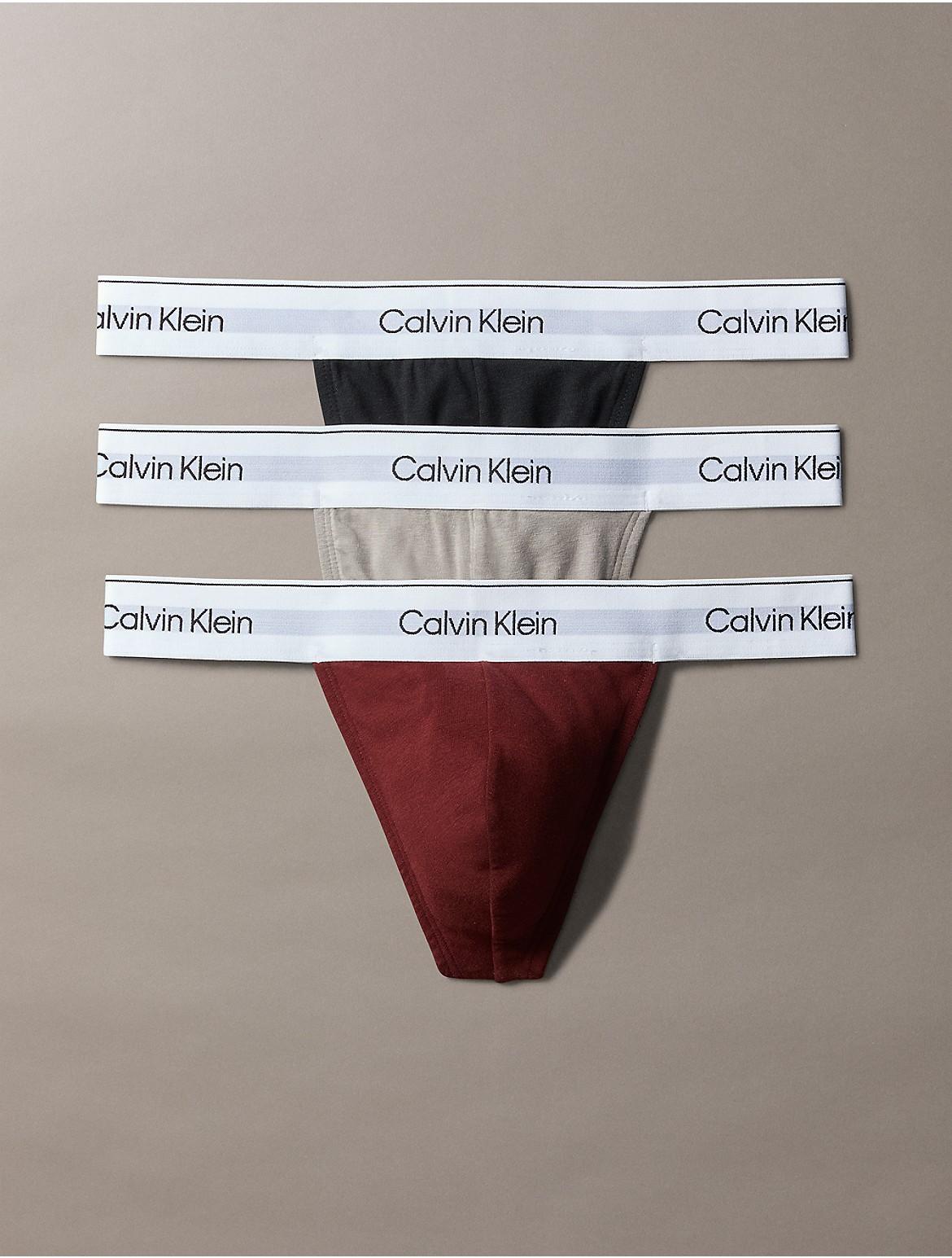 Calvin Klein Men's Icon Cotton Stretch 3-Pack Thong - Black - M Product Image