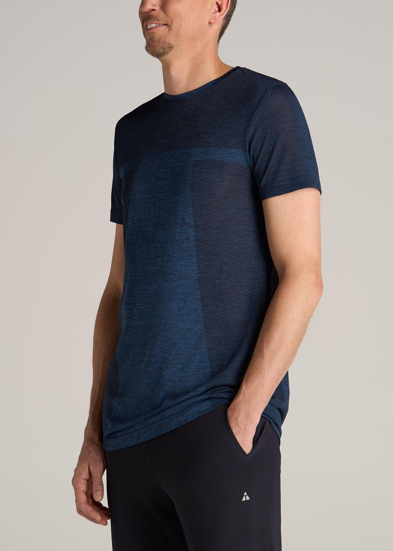 A.T. Performance MODERN-FIT Engineered Athletic Tall Tee in Navy Mix Male Product Image