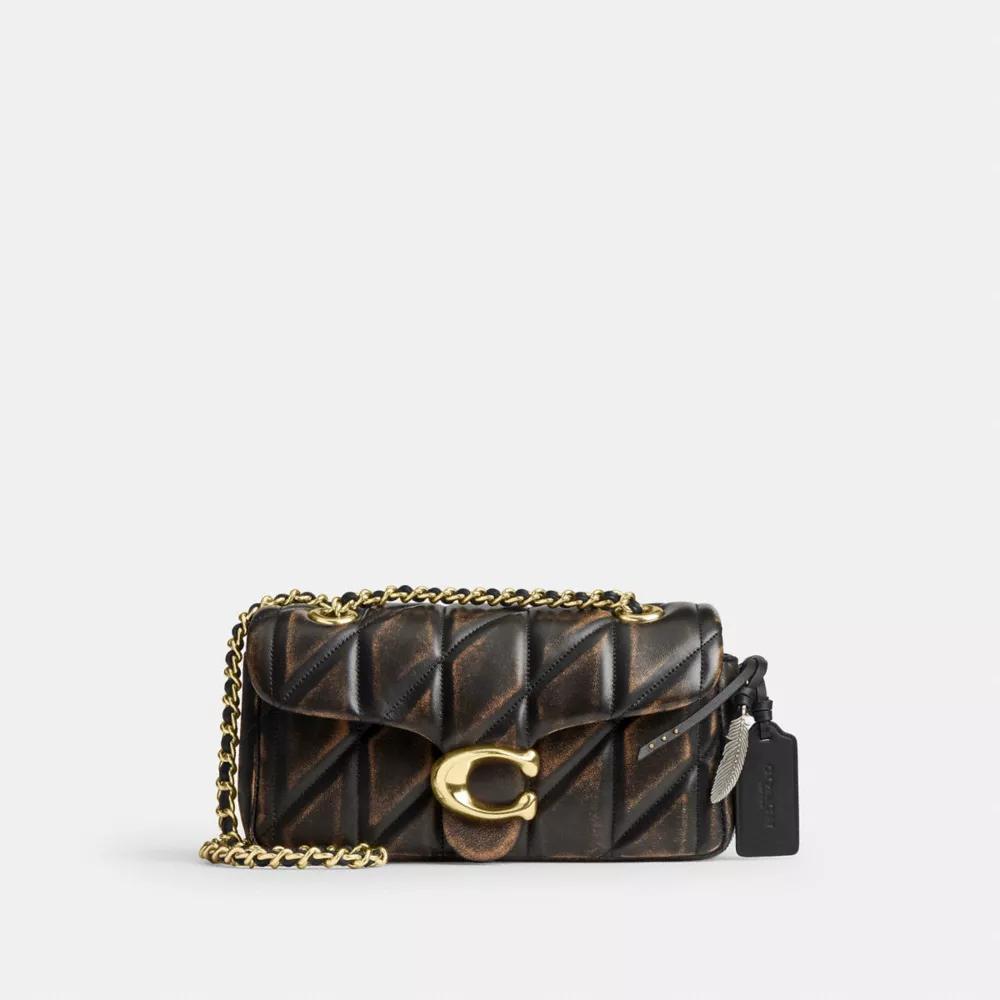 Tabby Shoulder Bag 20 In Loved Leather With Quilting Product Image