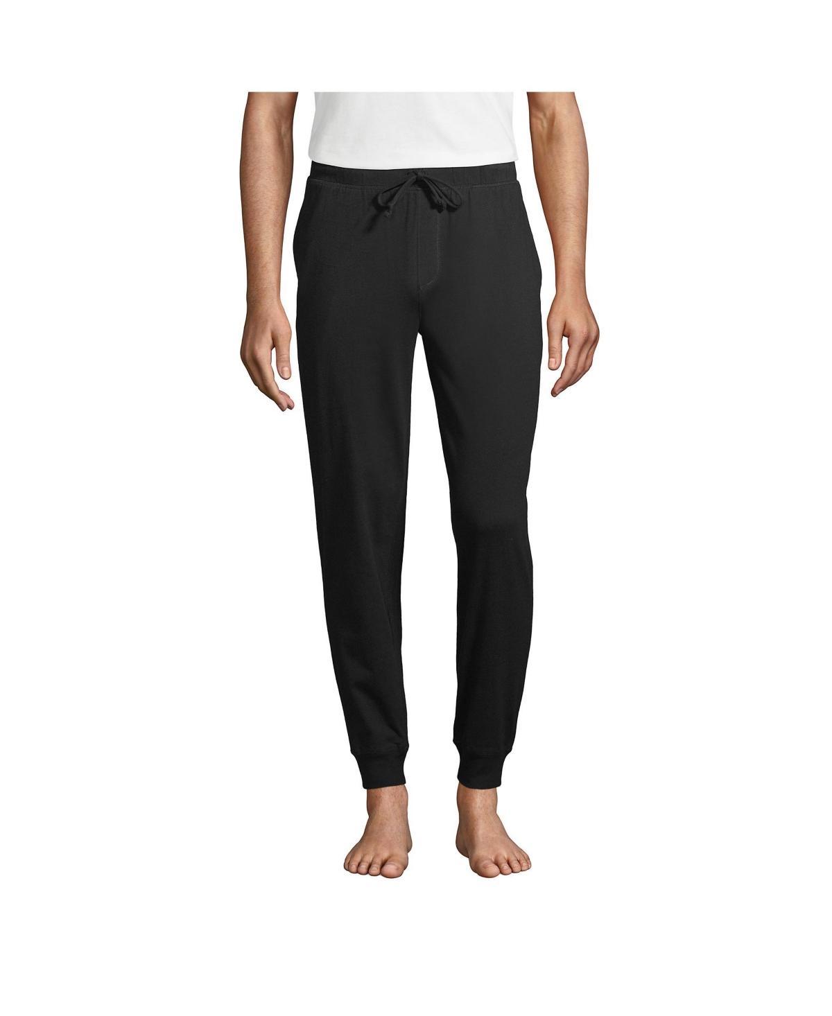 Men's Lands' End Knit Jersey Joggers, Size: Medium, Pale Grey Blue Product Image