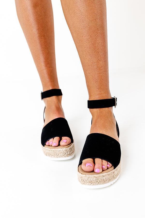 The Brighton Espadrille in Black Product Image