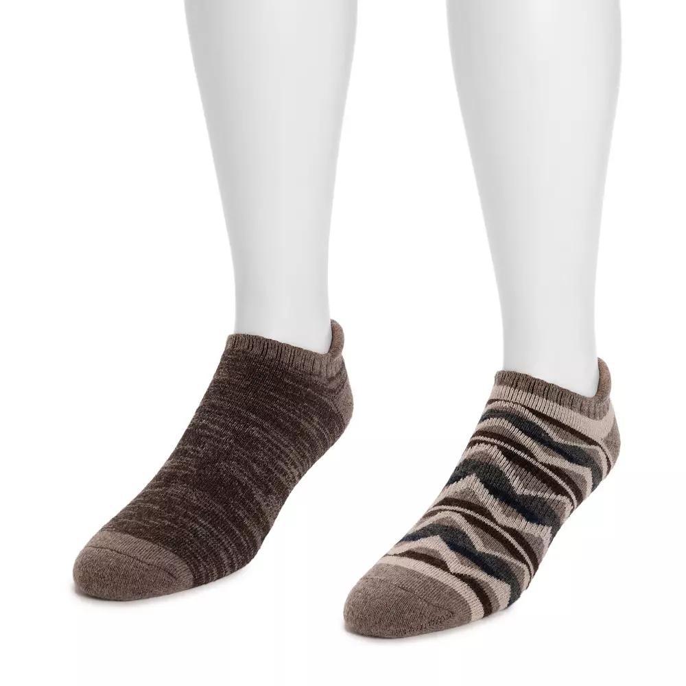 Men's MUK LUKS 2-Pack No Show Wool Blend Socks, Blue Product Image