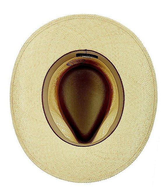 Dorfman Milano Scala Genuine Panama Straw Outback 3#double; Brim Hat Product Image