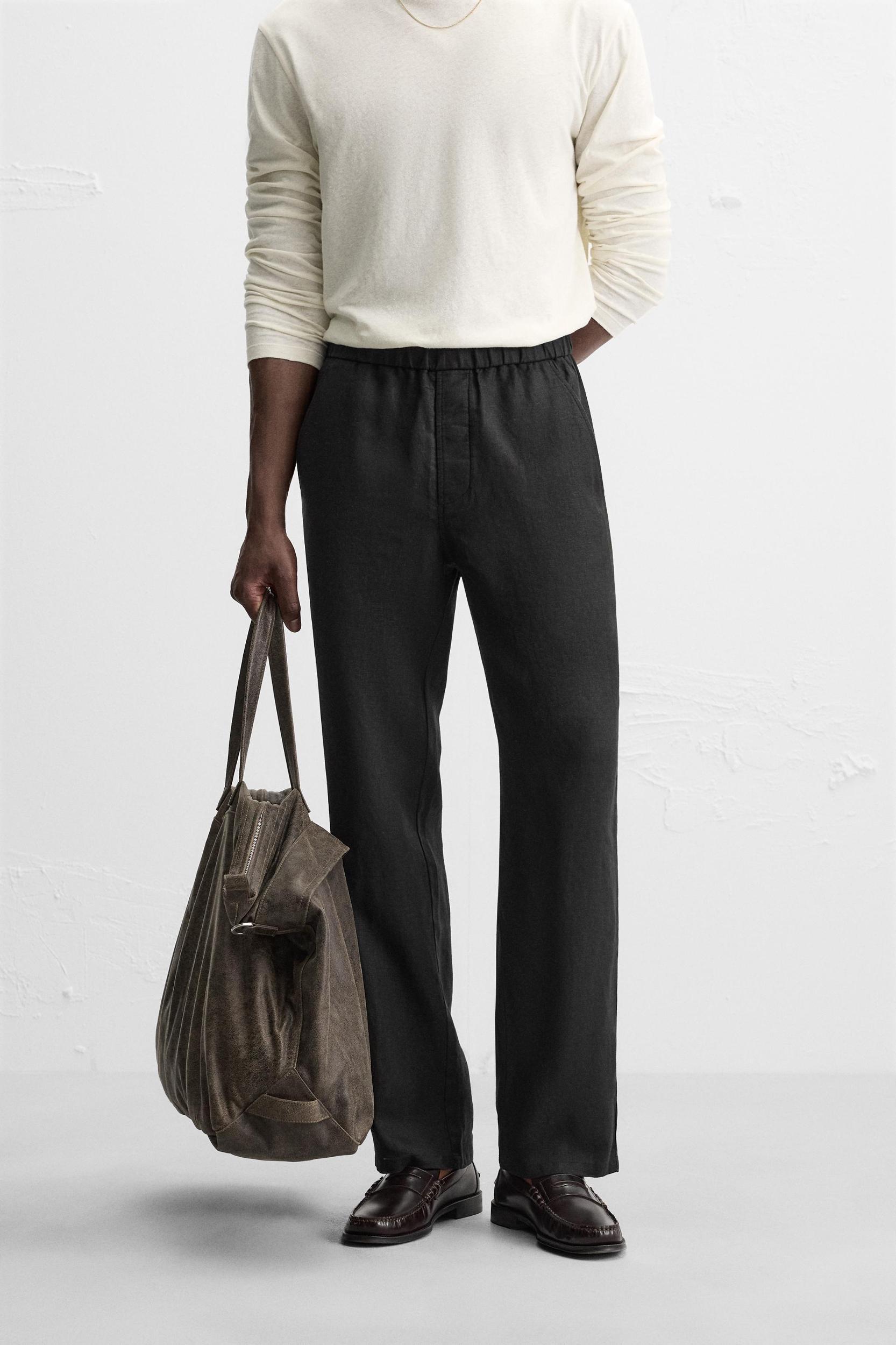 LINEN PANTS IN 100% LINEN Product Image
