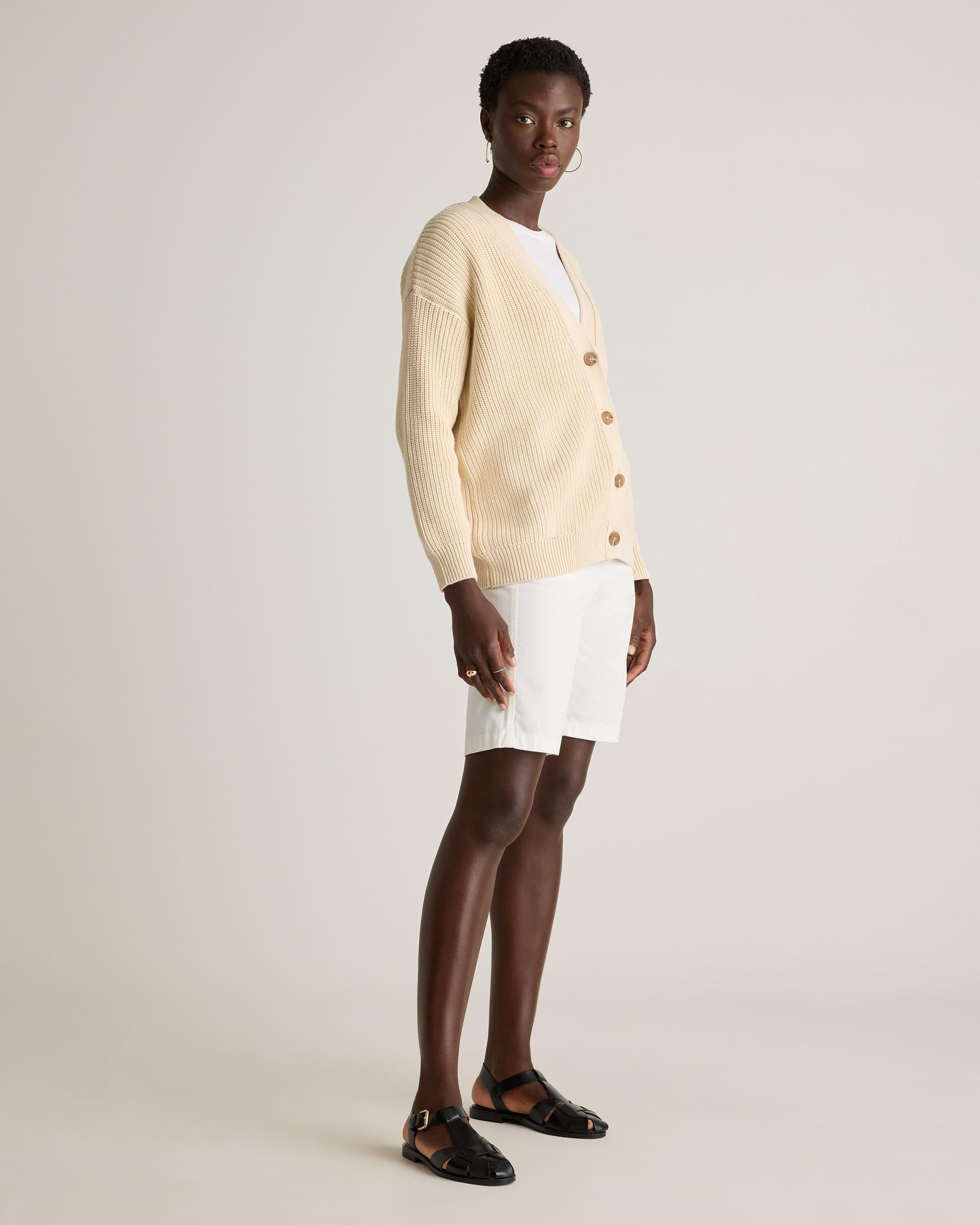 Quince | Women's OverSized Boyfriend Cardigan Sweater Organic Cotton Product Image