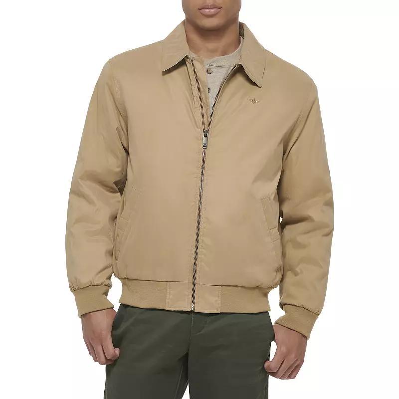 Men's Dockers® Micro-Twill Golf Bomber Jacket, Size: Large, Harvest Gold Product Image