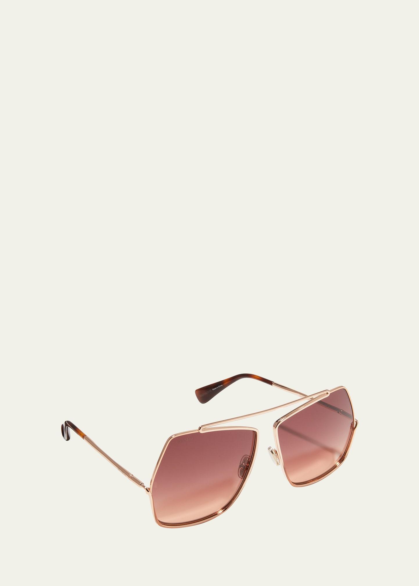 Womens 64MM Geometric Sunglasses Product Image