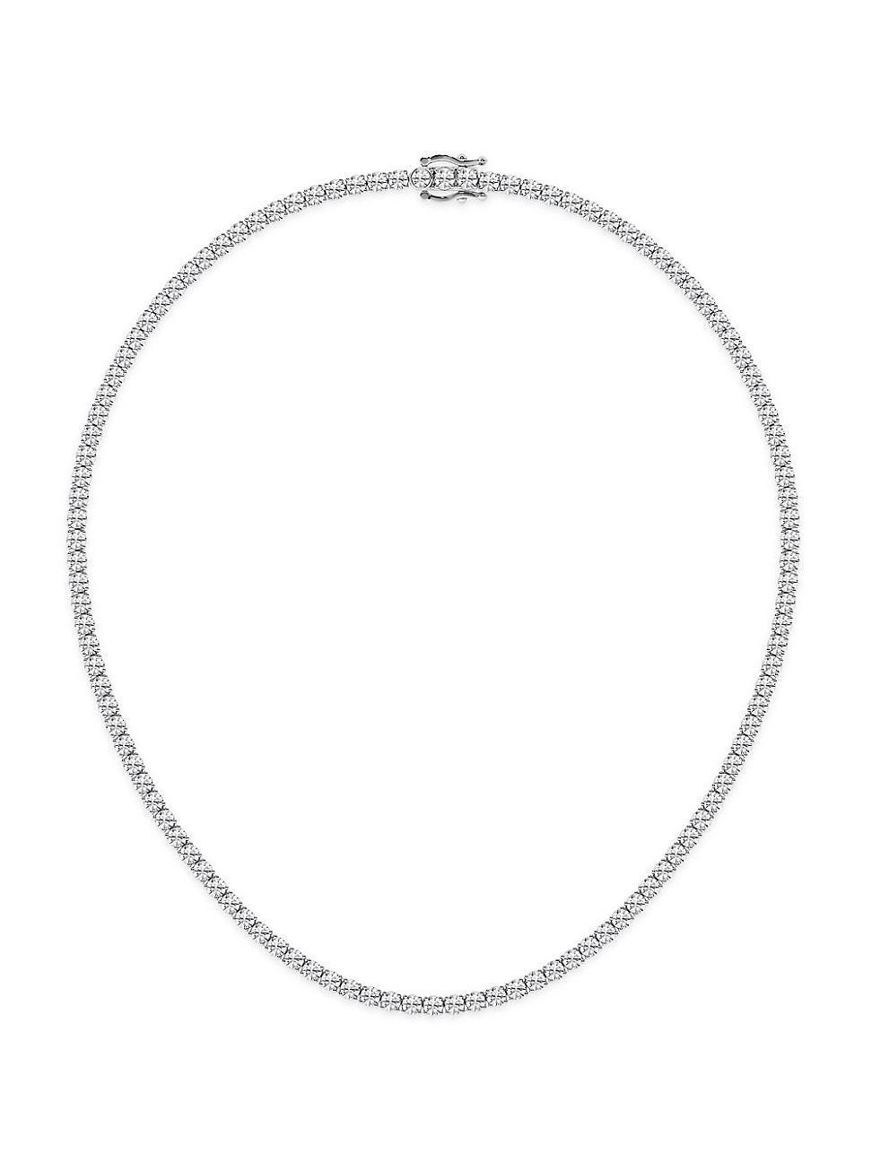Womens 14K White Gold & Lab-Grown Diamond Tennis Necklace/5.00-20.00 TCW Product Image