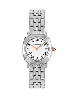 Mens Unisex FERRAGAMO Soft Square Stainless Steel Bracelet Watch/23MM Product Image