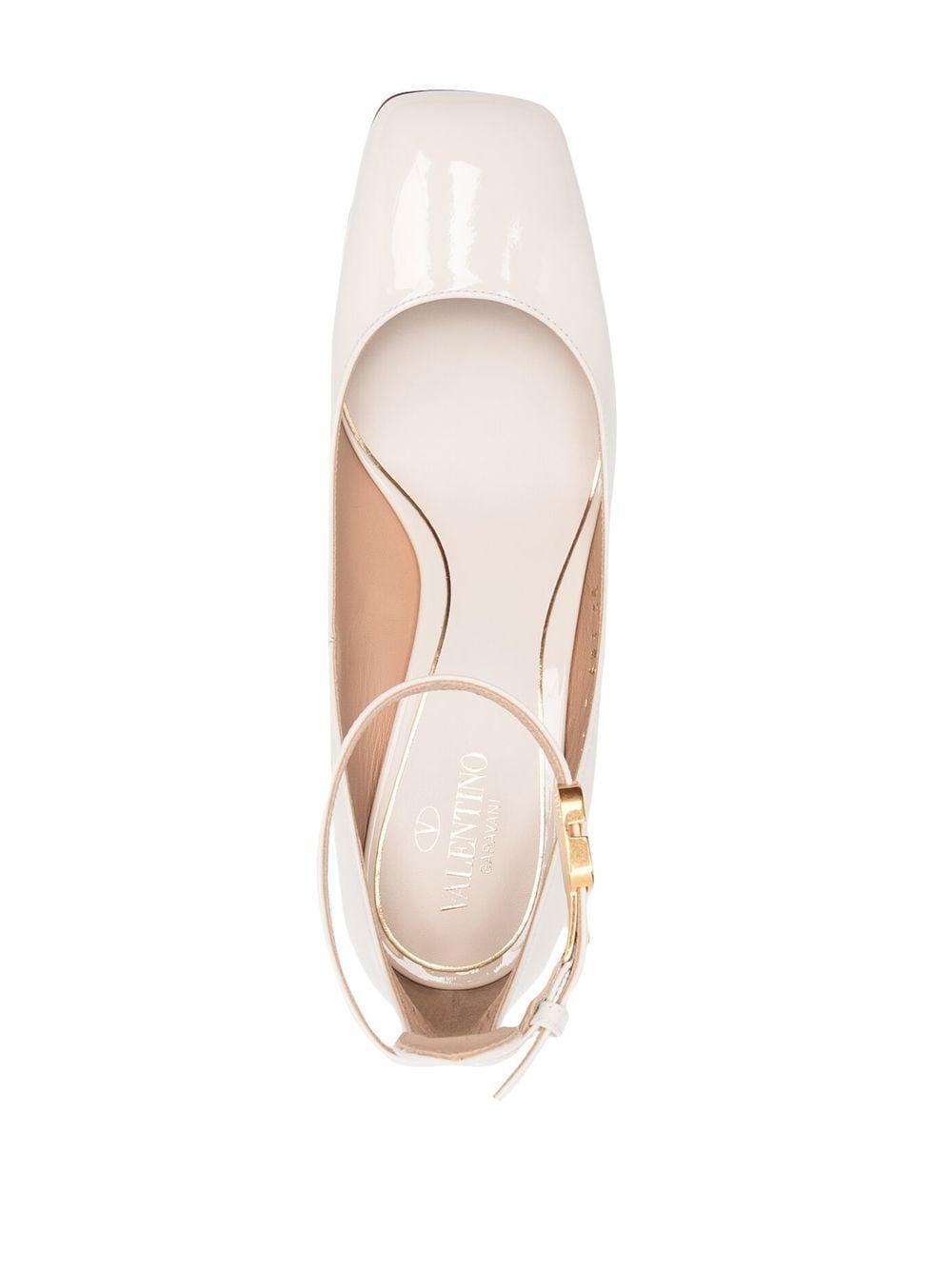 VALENTINO GARAVANI Tan-go 60mm Patent-leather Pumps In Neutrals Product Image