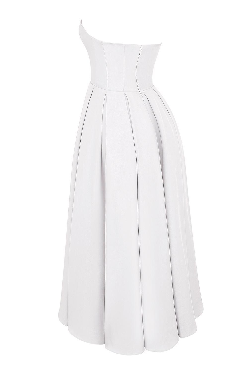 Audrey White Strapless Midi Sundress Product Image