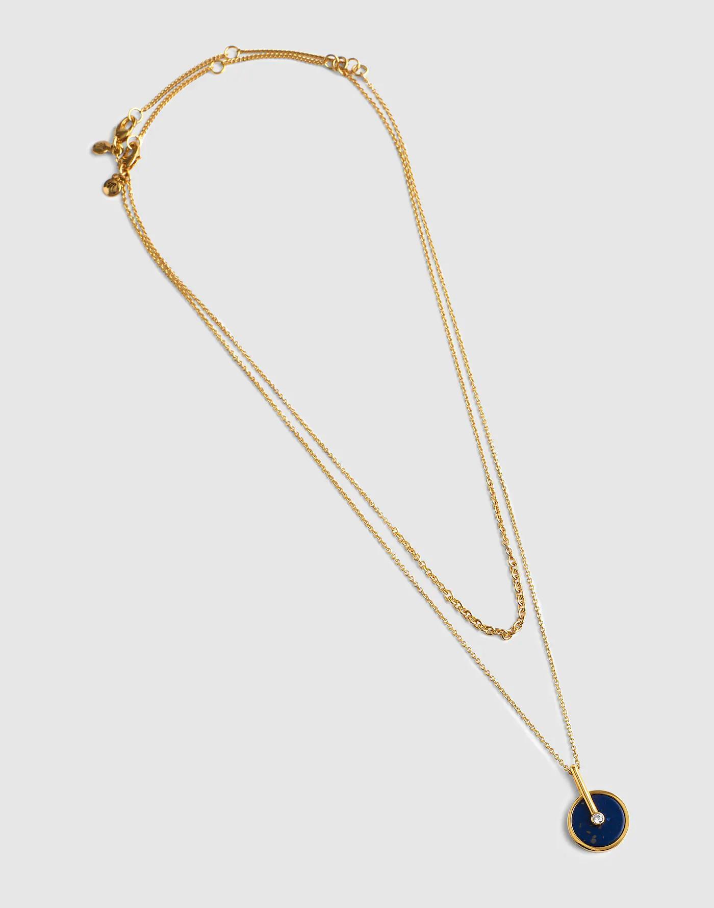 Two-Pack Stone Inlay Coin Necklace Set Product Image