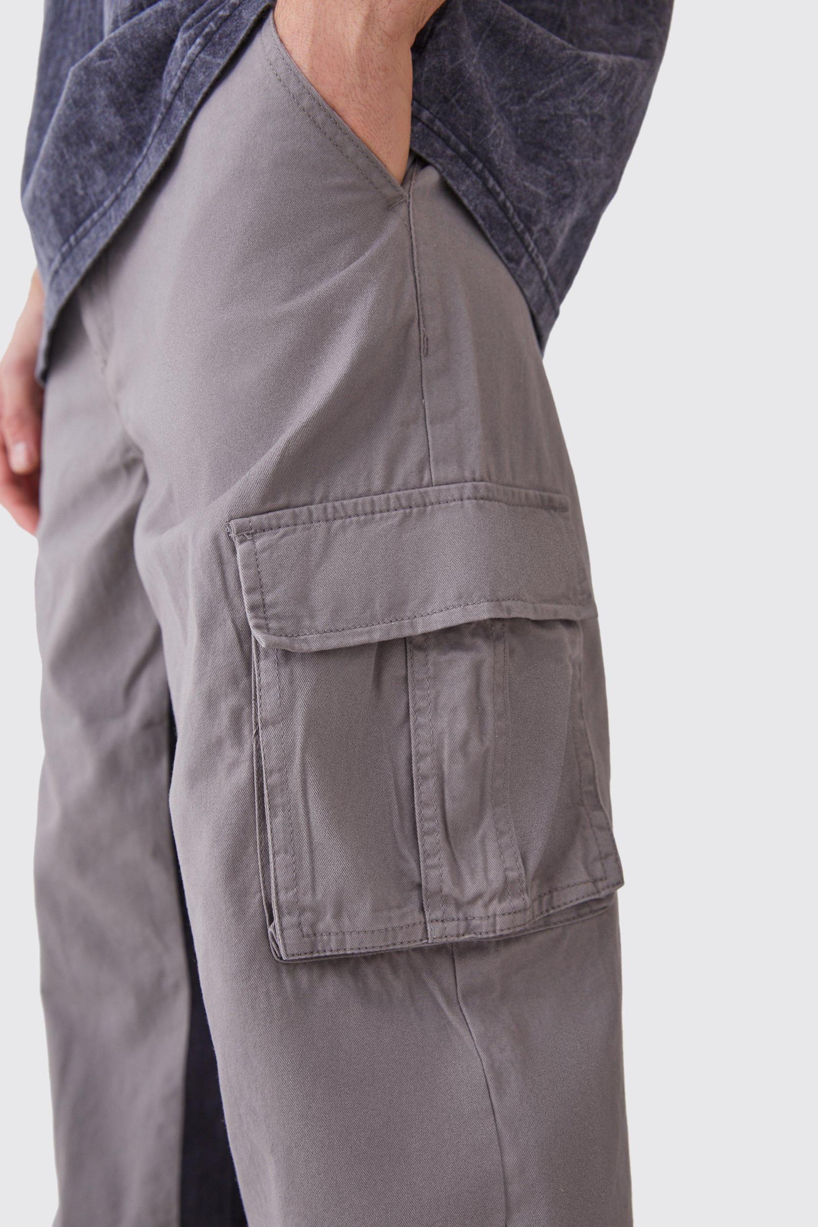 Fixed Waist Gusset Cargo Pants | boohooMAN USA Product Image