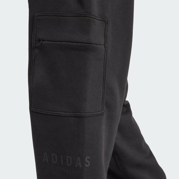 adidas ALL SZN Fleece Graphic Loose Cargo Pants Off White 2XL Mens Product Image
