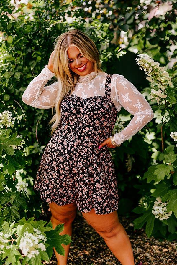 Sweetest Rush Floral Romper Curves Product Image