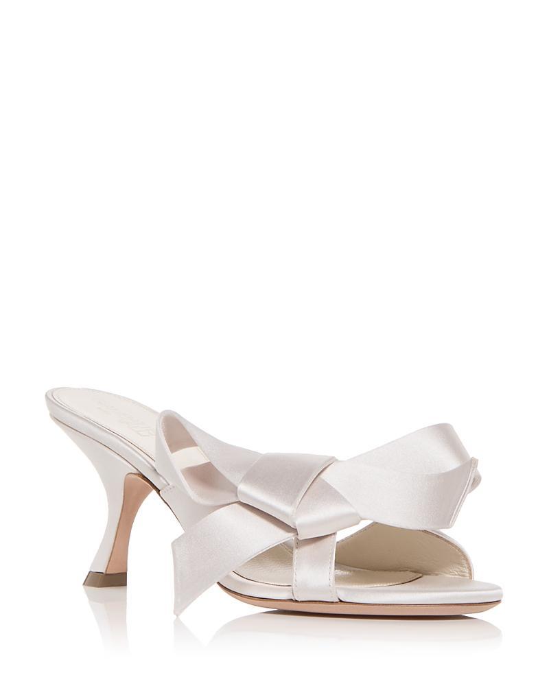 Womens 75MM Bow-Detailed Satin Sandals Product Image