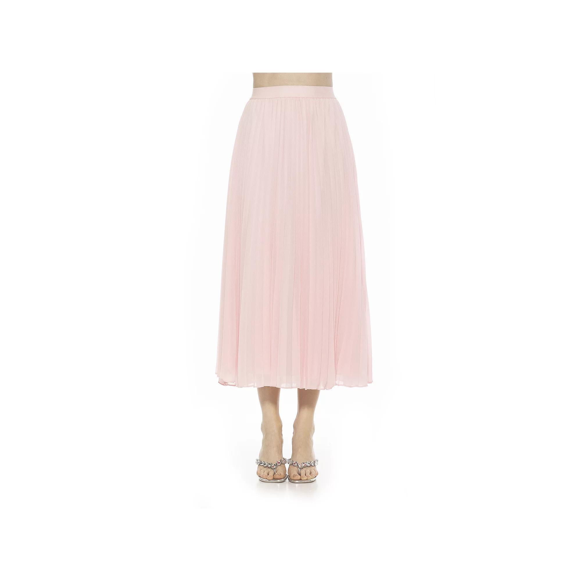Women's ALEXIA ADMOR Kesia Pleated Midi Skirt, Size: 6, Pink Product Image