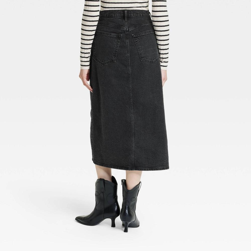 Womens A-line Midi Skirt - Universal Thread Black 6 Product Image
