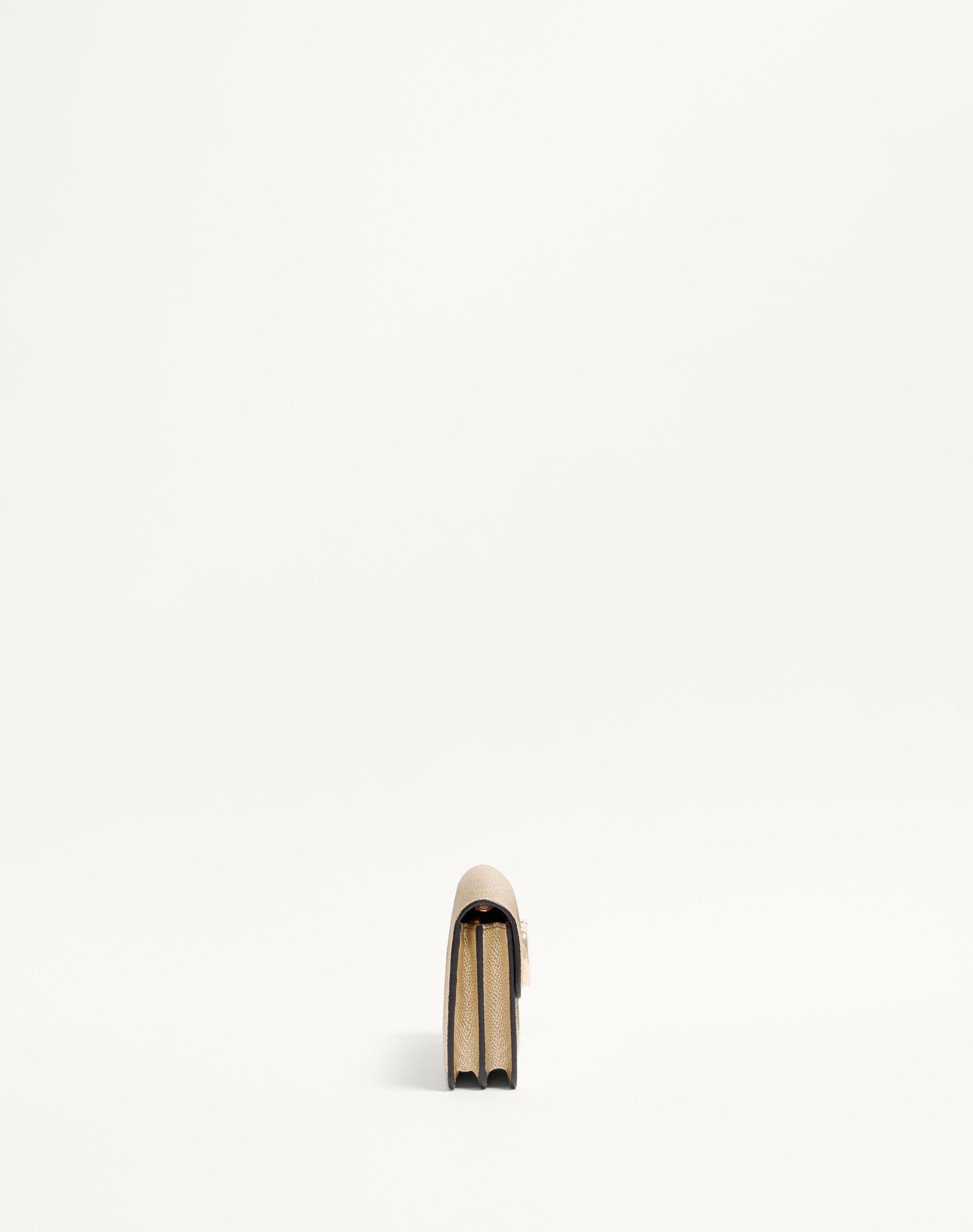Vlogo Signature Metallic Grainy Calfskin Wallet With Chain Product Image