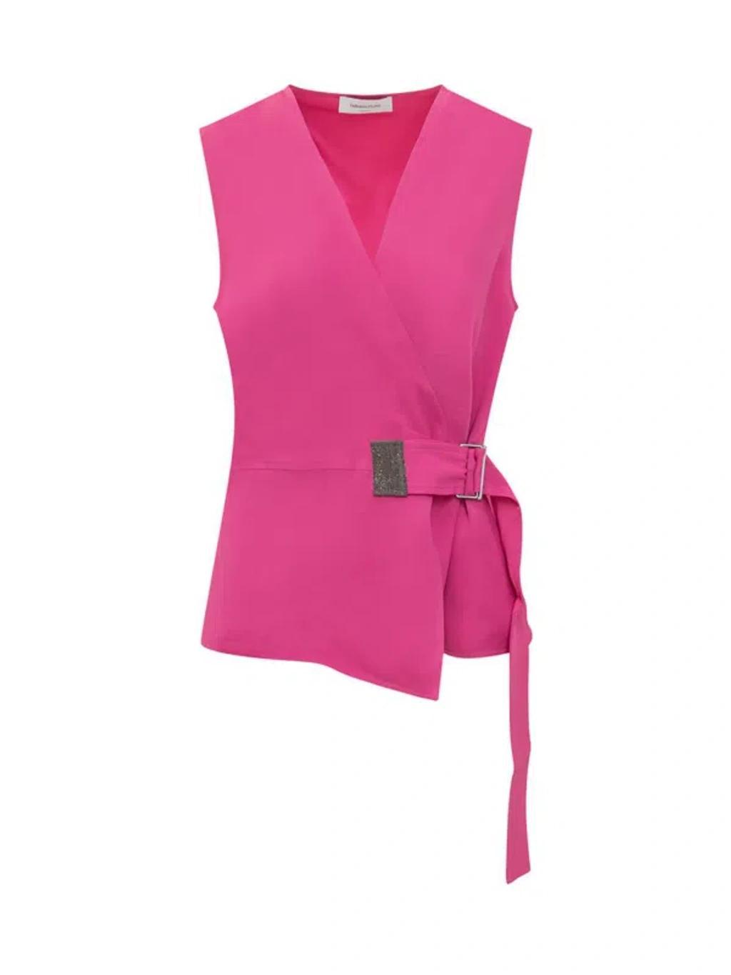 FABIANA FILIPPI Top With Detail In Pink Product Image