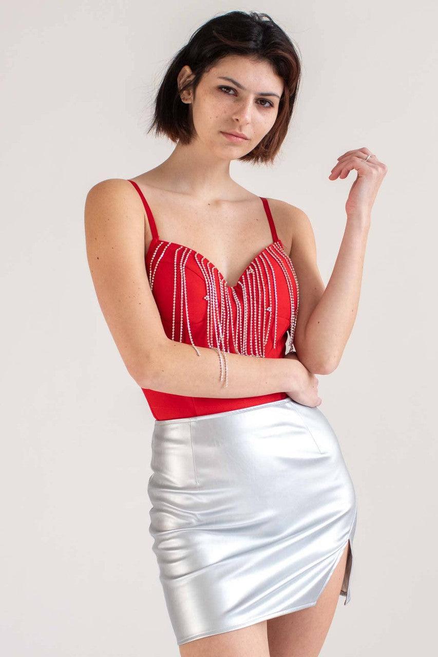 Festive Rhinestone Bodysuit Product Image