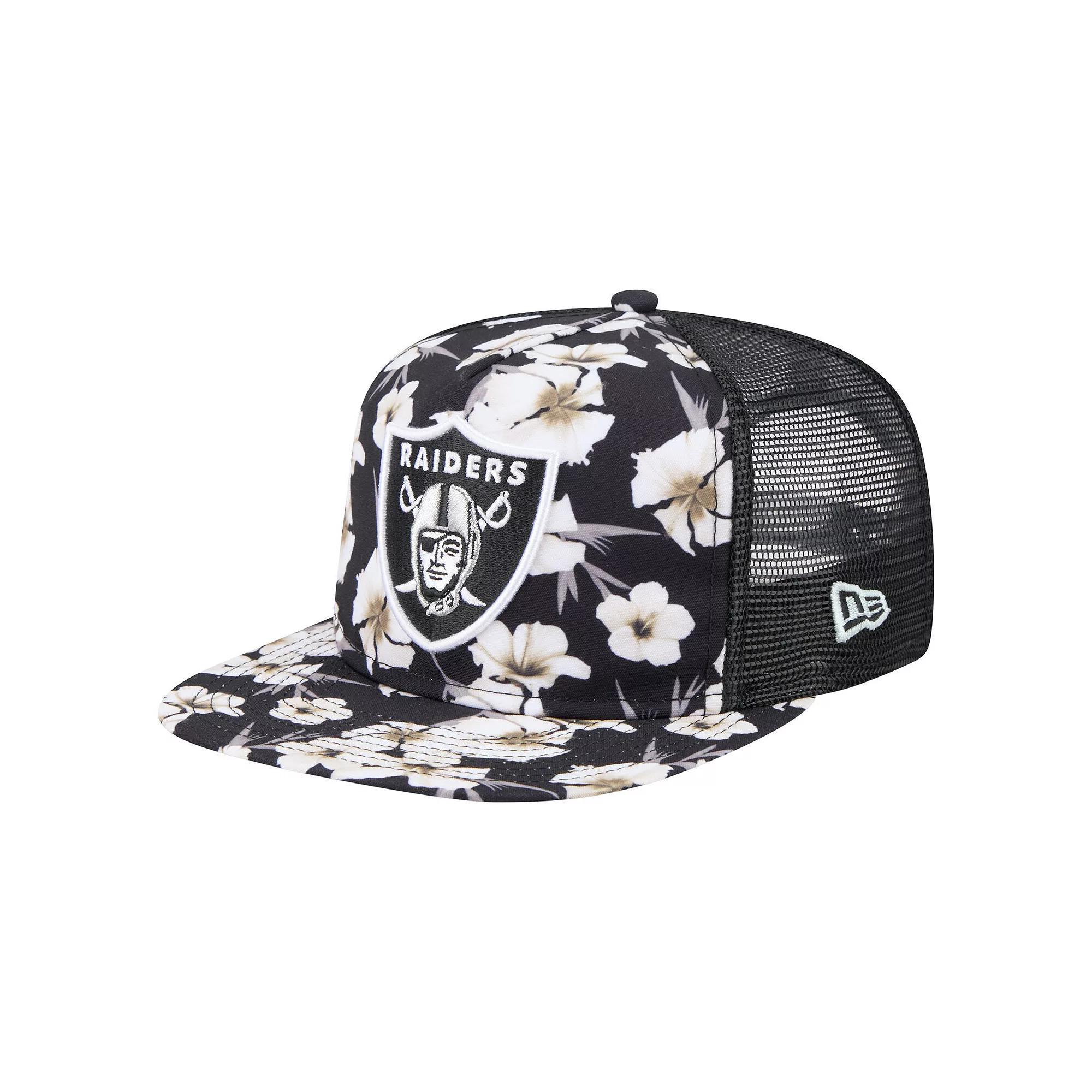 Men's New Era Black Las Vegas Raiders Adventure Pattern Golfer Snapback Hat, Lvr Black Product Image