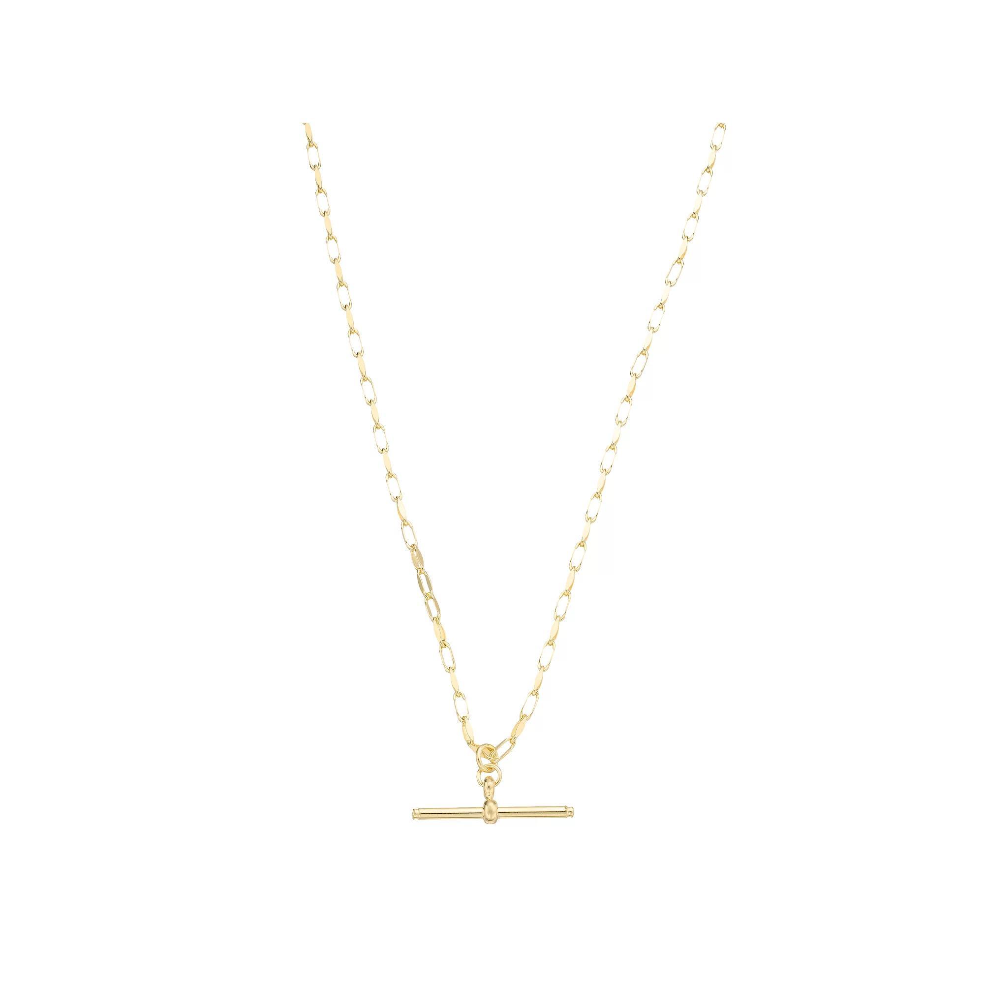14k Gold Over Sterling Silver Toggle Link Necklace, Women's, Size: 18", Gold Tone Product Image