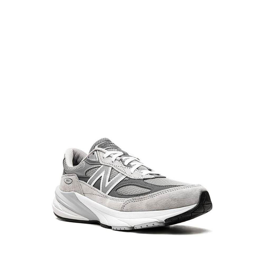 NEW BALANCE Grey Low Top Sneakers With Logo Detail In Suede And Tech Fabric Man Product Image