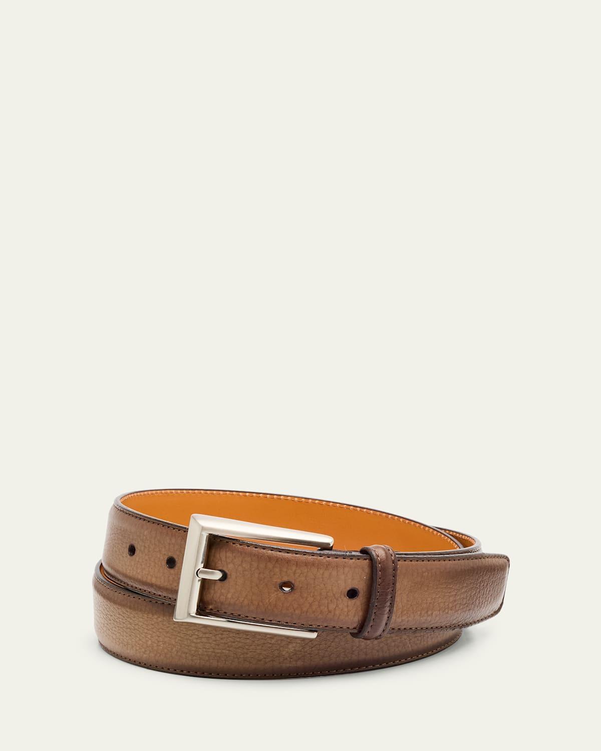 Mens Rocas Burnished Leather Belt Product Image
