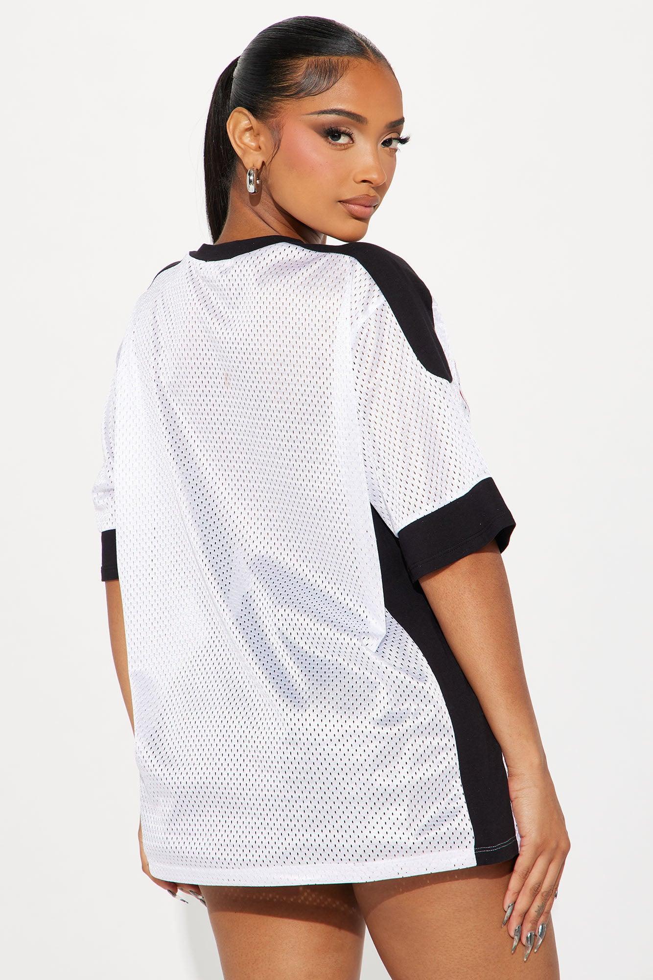 Sporty 85 Oversized Jersey - White/Black Product Image