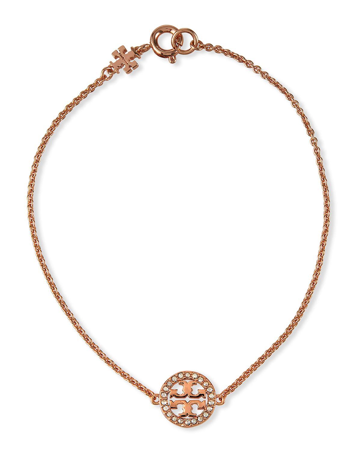 Womens Miller 18K Gold-Plated, Swarovski Crystal & Pearl Logo Charm Bracelet Product Image