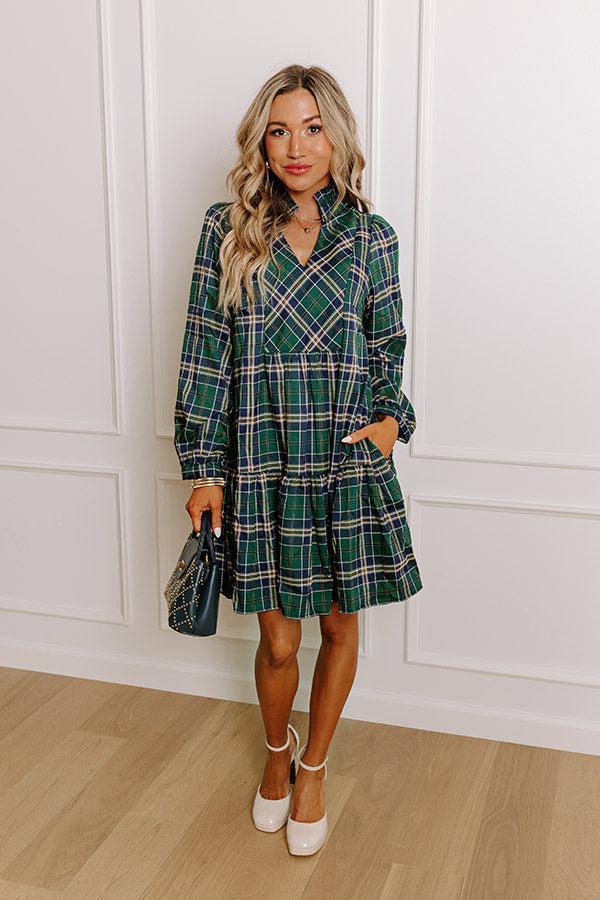 Apple Picking Pretty Plaid Mini Dress Product Image