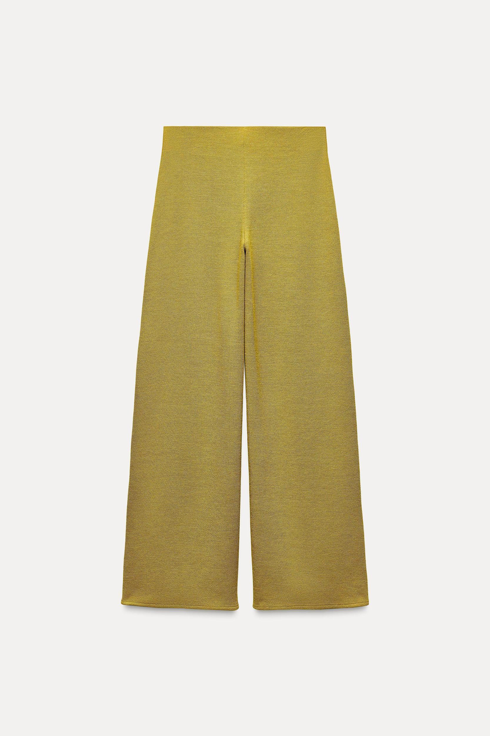 WIDE LEG SOFT PIQUÉ PANTS Product Image