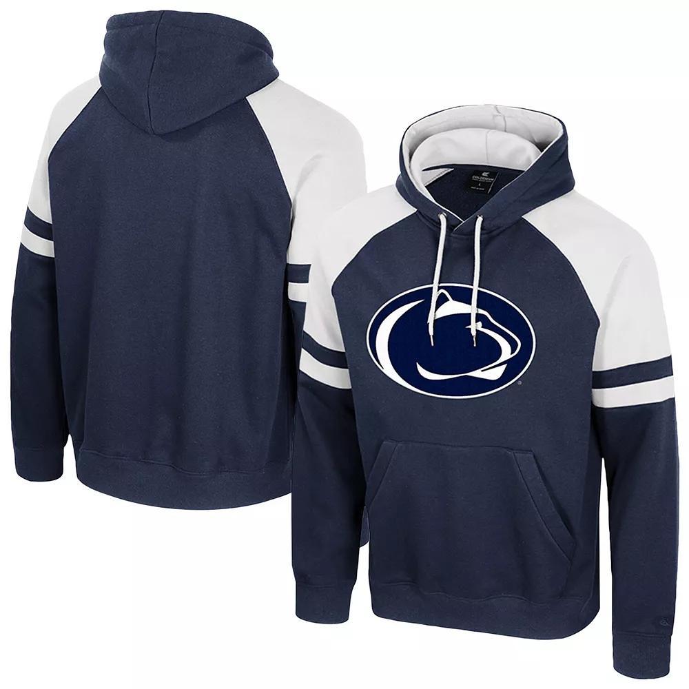 Men's Colosseum  Navy Penn State Nittany Lions Todd Raglan Pullover Hoodie, Size: Medium, Blue Product Image