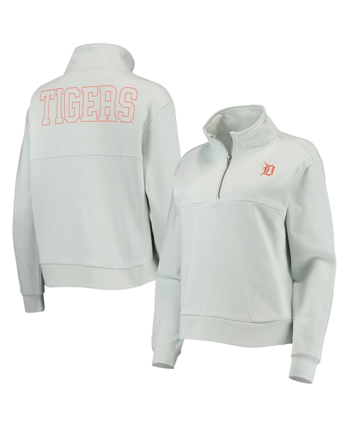 Women's The Wild Collective Light Blue Detroit Tigers Two-Hit Quarter-Zip Pullover Top, Size: Small Product Image