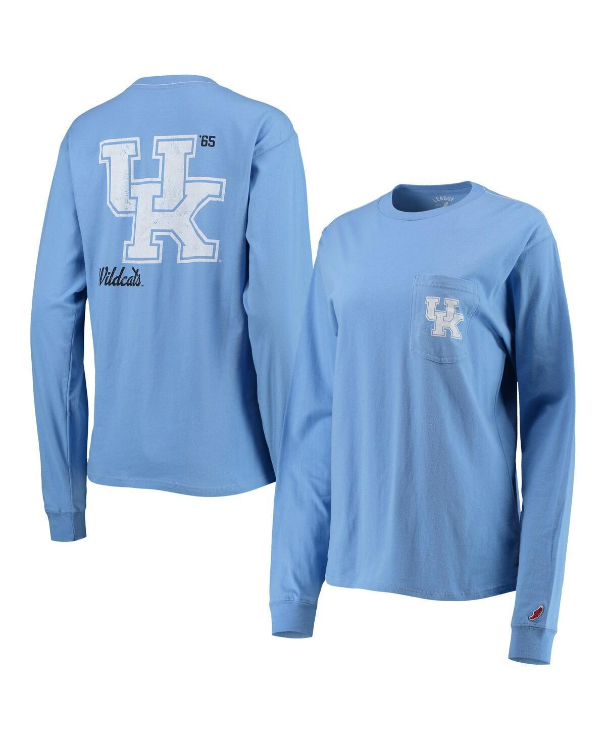 Women's League Collegiate Wear Royal Kentucky Wildcats Pocket Oversized Long Sleeve T-Shirt, Size: Small, Blue Product Image
