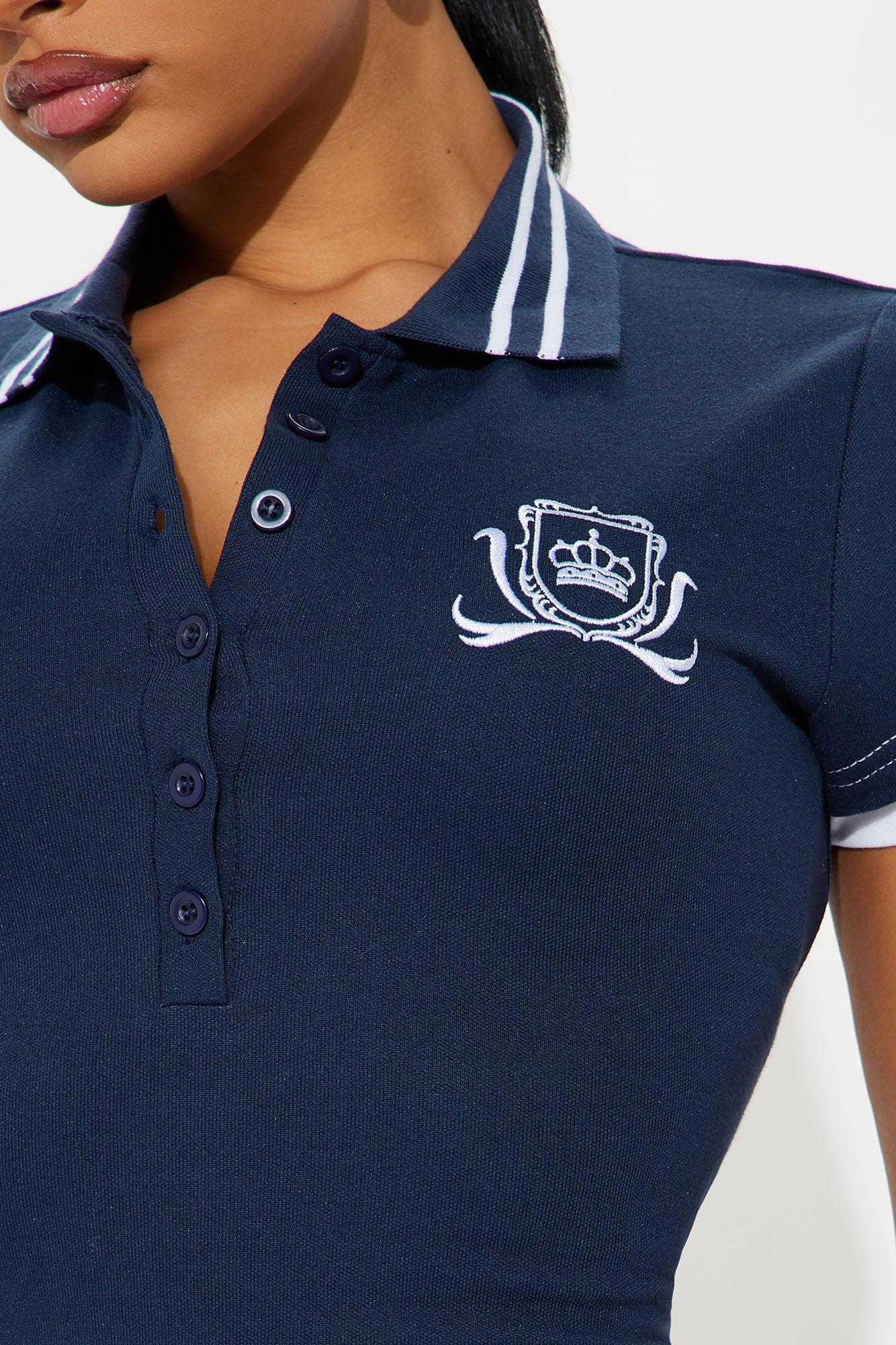 Ivy League Polo Top - Navy Product Image