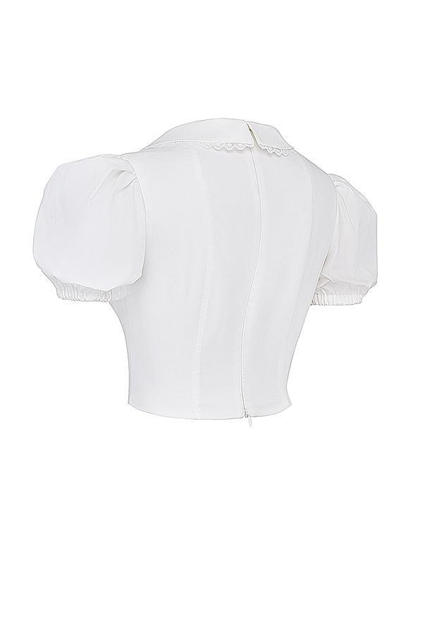Augusta  white pin tuck top - sale Product Image