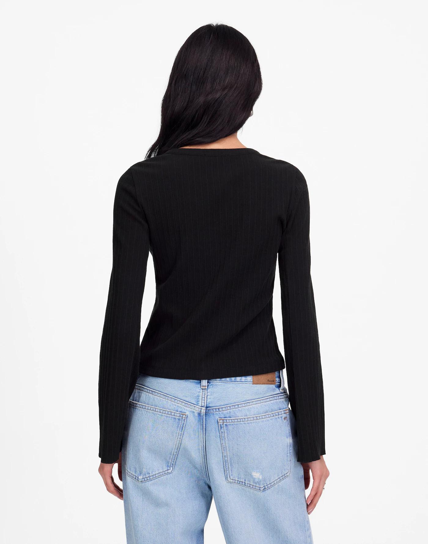 Cotton Flared-Sleeve Cardigan Product Image