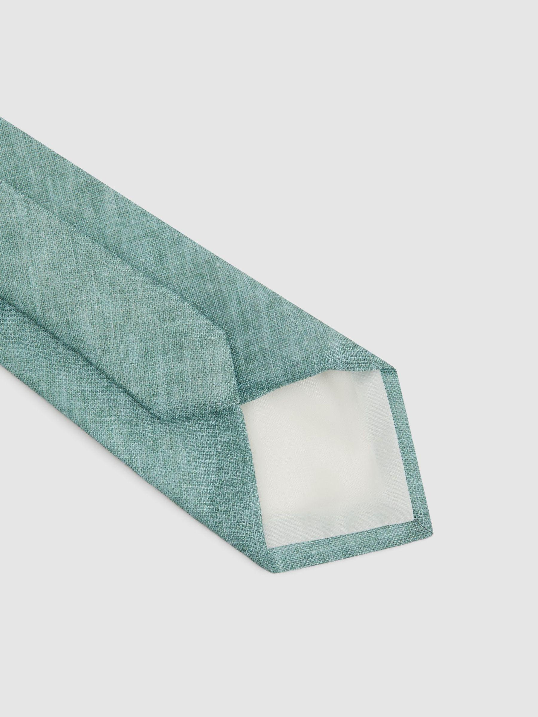 Linen Tie in Pistachio Melange Product Image